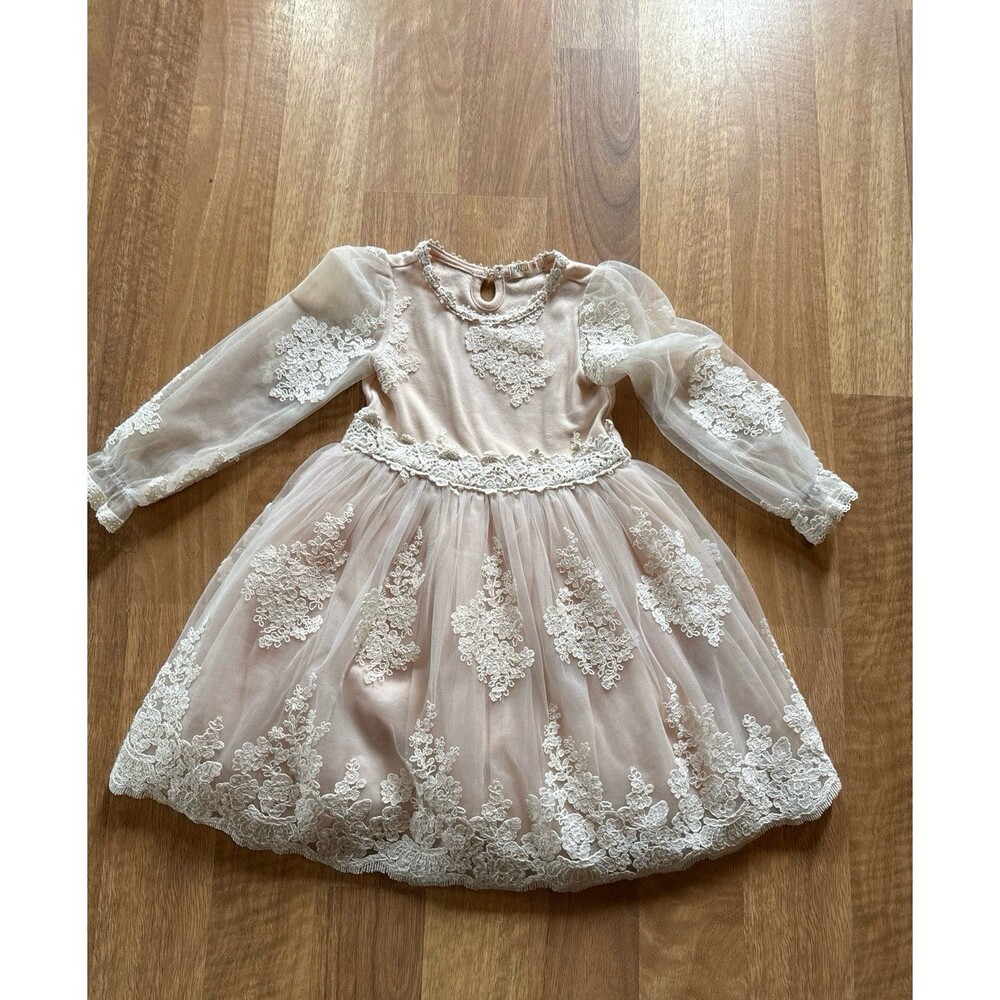 MAE LI ROSE LACE TULLE FLOWER GIRL DRESS